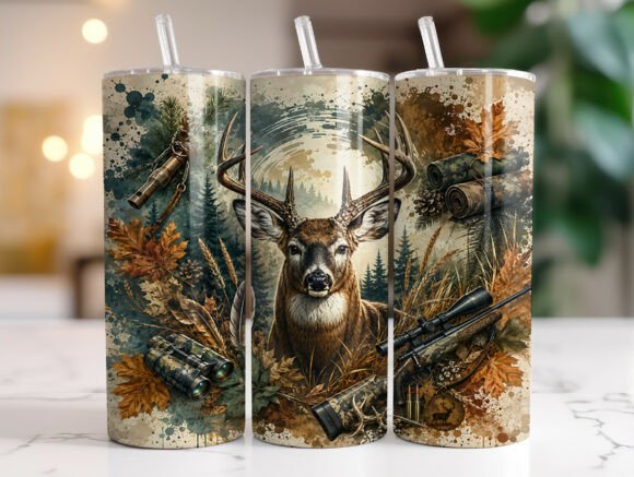 Buck Hunting Tumbler Wrap Sublimation