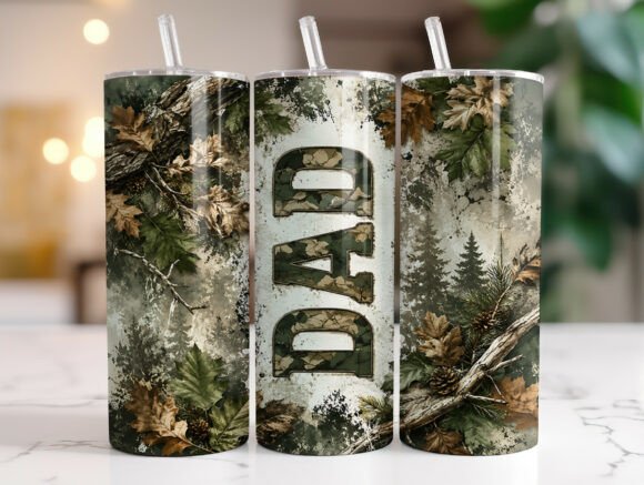 Camo Dad 20oz Tumbler Wrap Sublimation Graphics Review