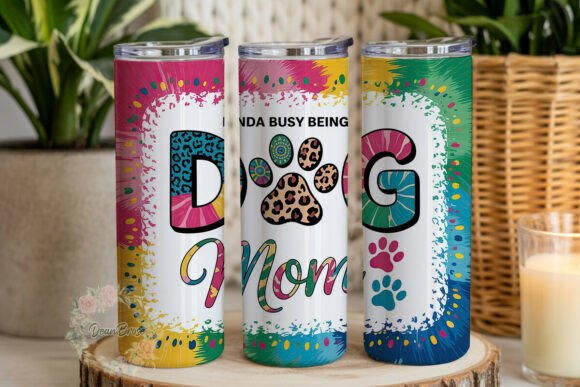 Dog Mom Tie-Dye Tumbler Graphics