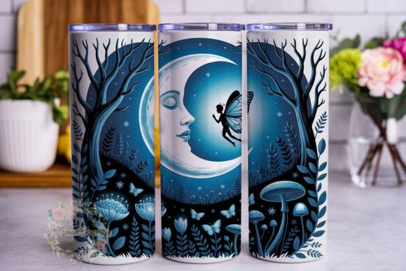 Ethereal Forest Moon Fairy: Tumbler Wraps & Graphics