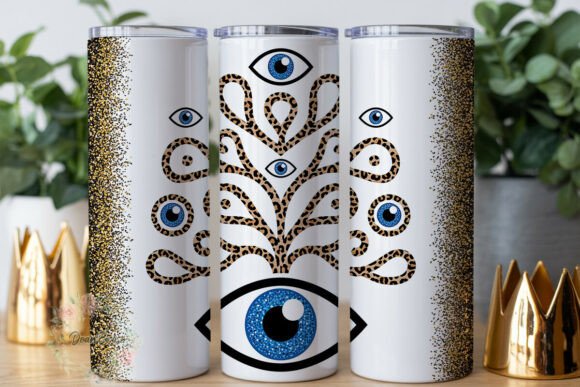 Evil Eye Leopard Glitter 20oz Tumbler: Graphics & Wraps