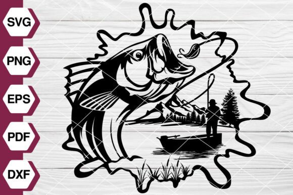 Fishing Outdoor SVG EP604 Graphics & Illustrations Review