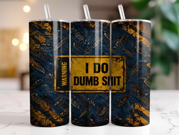 Funny Warning Rusty Metal Tumbler Wraps Graphics Review