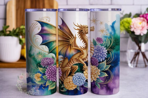 Golden Dragon Floral Dream: Graphics & Tumbler Wraps Review