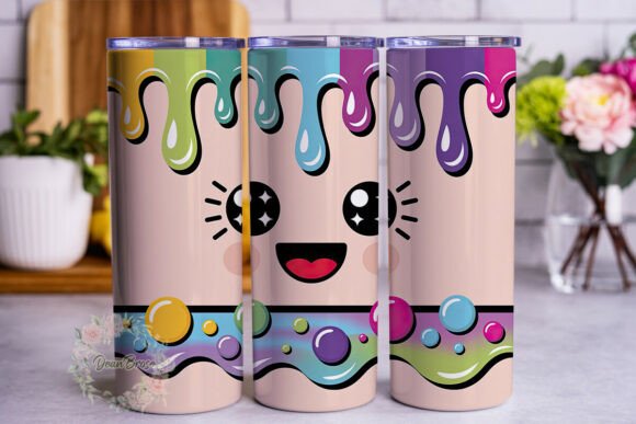 Kawaii Dripping Liquid Tumbler Wrap PNG: A Designer’s Review