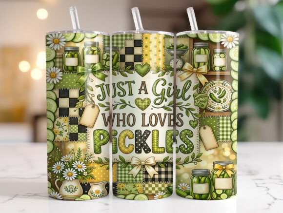 Patchwork Pickle Lover Tumbler Wraps Graphics Review
