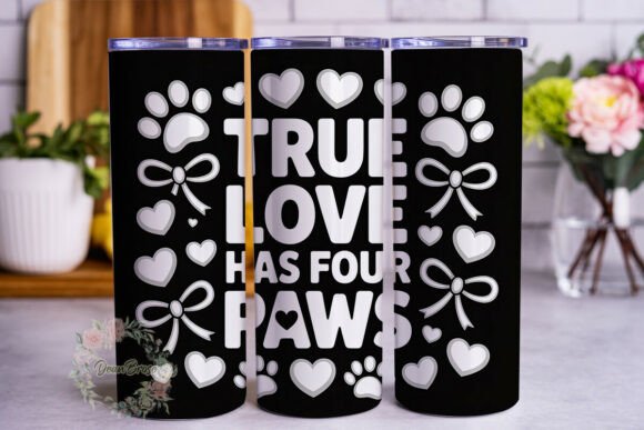 Pet Paw Love 20oz Tumbler Wrap Graphics for Tumbler Wraps