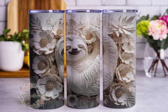 Sleeping Sloth Paper Art: Tumbler Wraps & Graphics Review