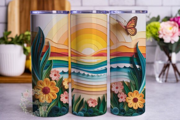 Sunset Beach Quilling Graphics & Tumbler Wraps Review