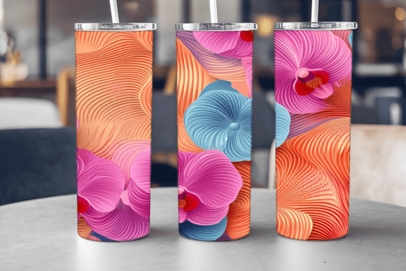 Wild Orchid Garden Tumbler: Graphics for Tumbler Wraps