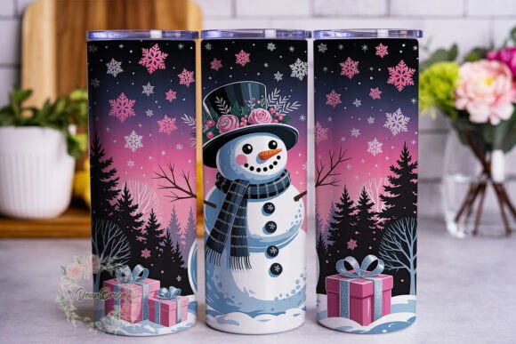 Winter Snowman Wonderland 20oz Tumbler: Graphics & Tumbler Wraps